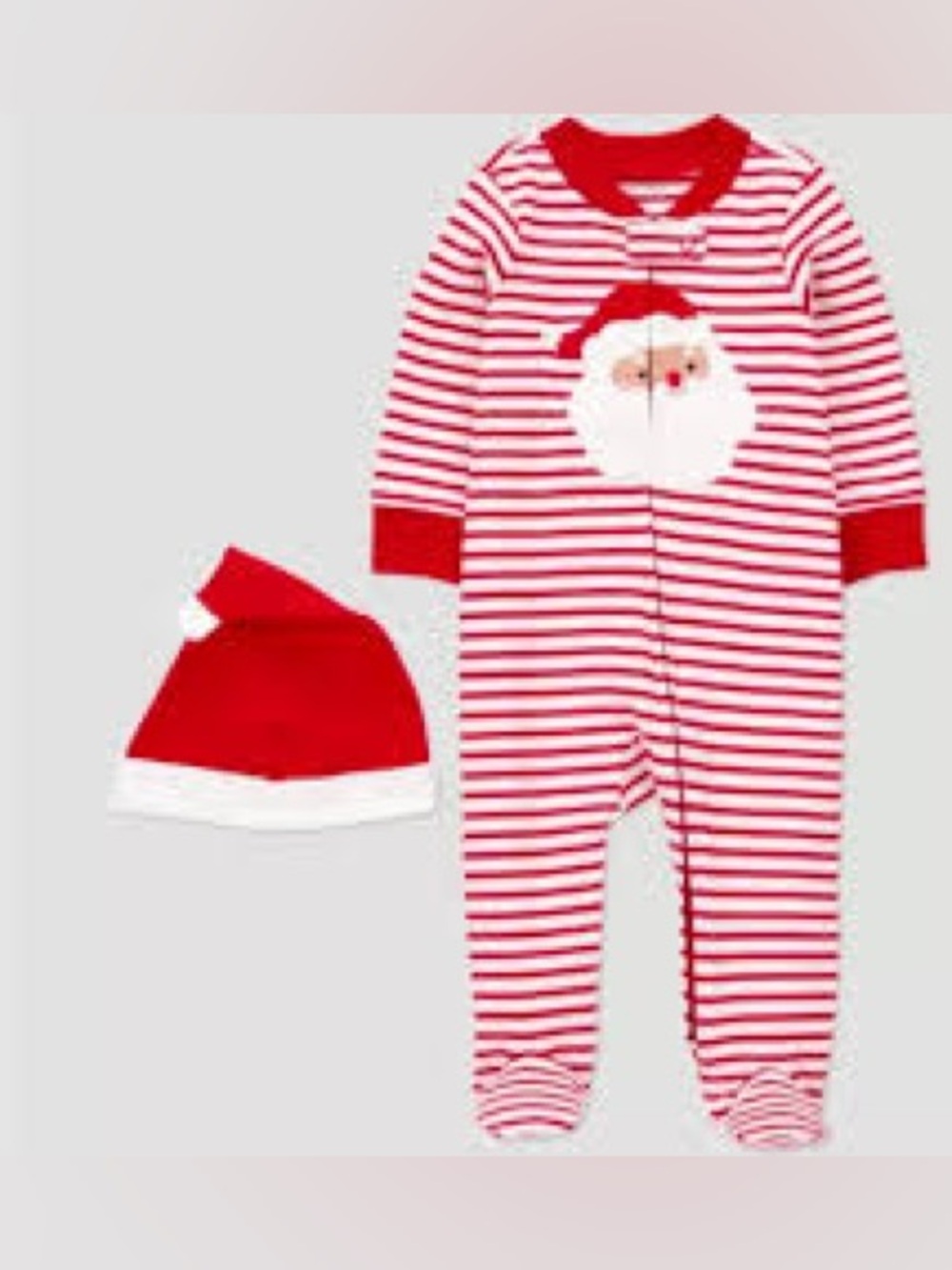 061K Carter's Just One You Baby Santa Claus Sleep N' Play & Hat Set - Size: 6 mo
